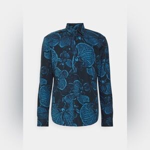 HUGO by Hugo Boss men's Ermo slim-fit shirt featuring an abstract floral print